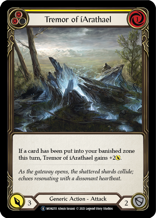 Tremor of iArathael (Yellow) [U-MON255] (Monarch Unlimited)  Unlimited Normal | Boutique FDB TCG
