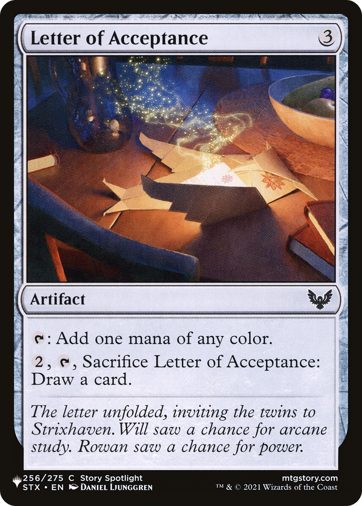 Letter of Acceptance [The List Reprints] | Boutique FDB TCG