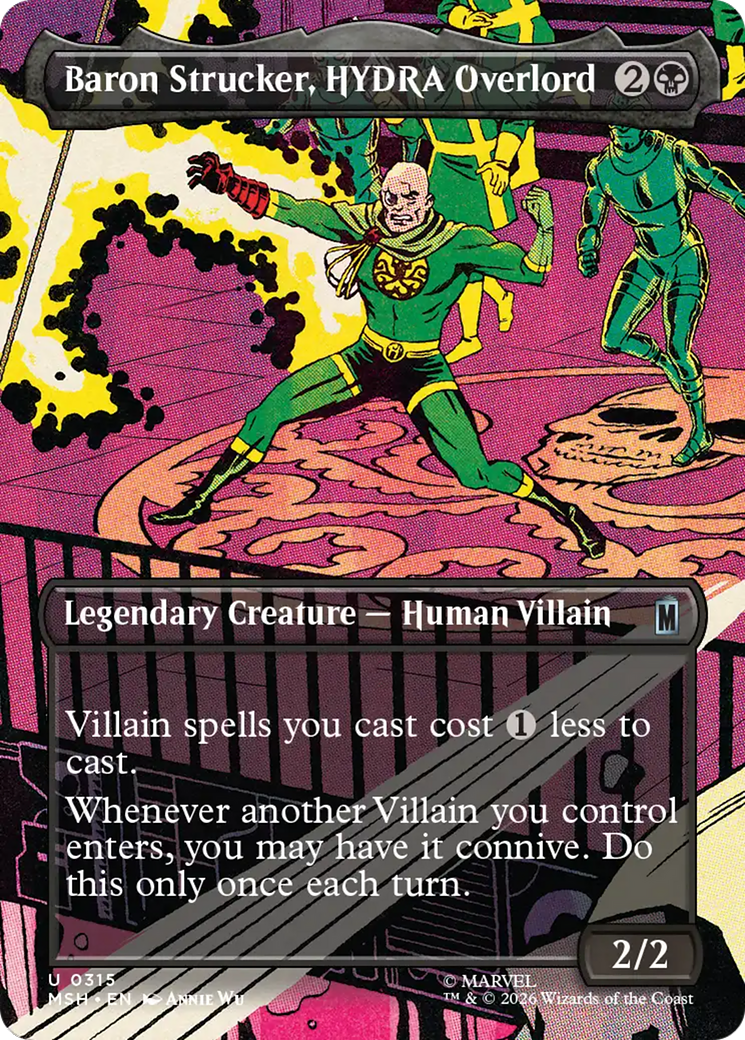 Baron Strucker, HYDRA Overlord (Borderless) (0315) [Marvel Super Heroes] | Boutique FDB TCG