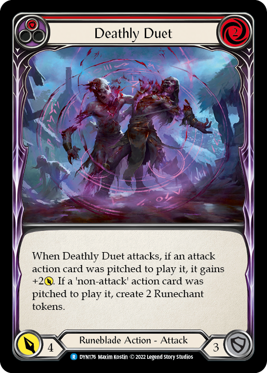 Deathly Duet (Red) [DYN176] (Dynasty)  Rainbow Foil | Boutique FDB TCG