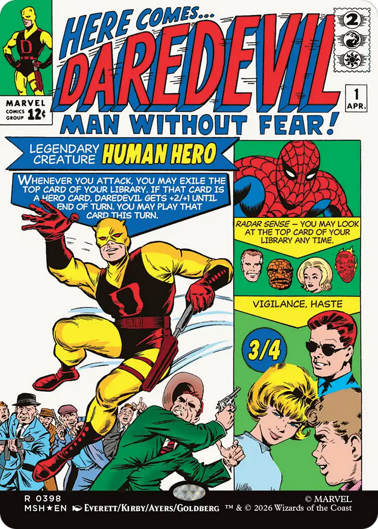 Daredevil, Man Without Fear (Borderless) (0398) [Marvel Super Heroes] | Boutique FDB TCG