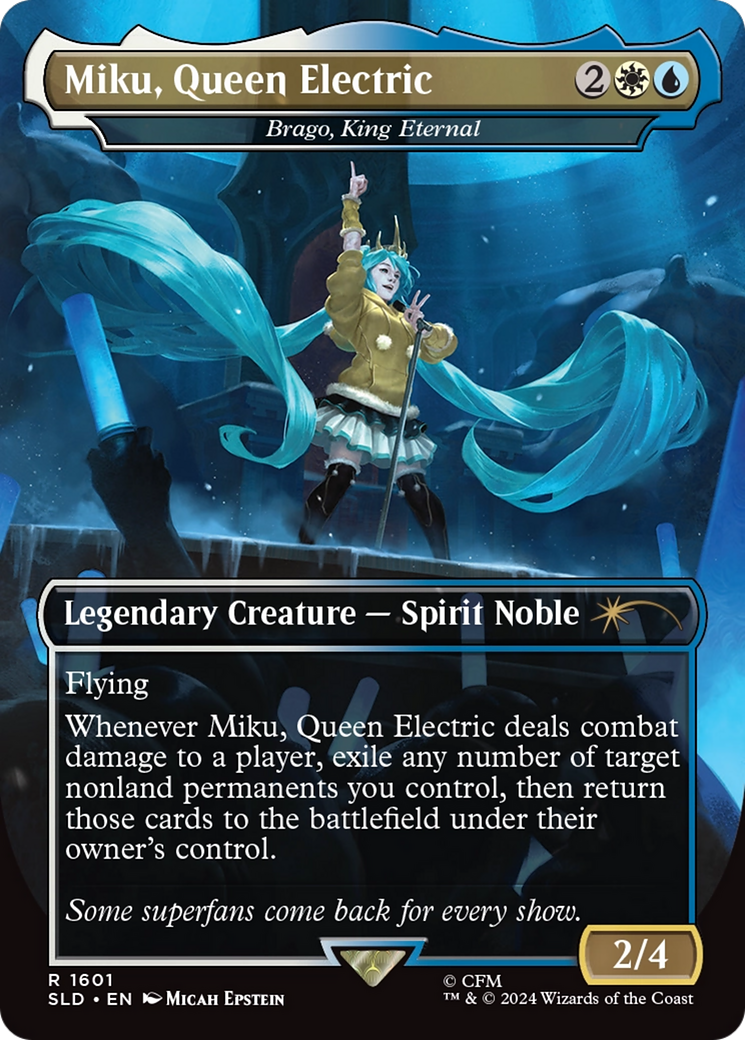 Miku, Queen Electric - Brago, King Eternal (Rainbow Foil) [Secret Lair Drop Series] | Boutique FDB TCG