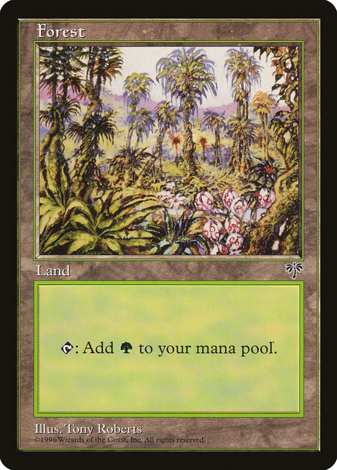 Forest (Flowers Not Opened Bottom Right) [Mirage] | Boutique FDB TCG