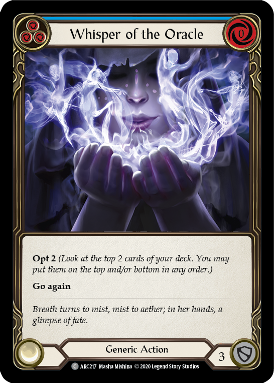 Whisper of the Oracle (Blue) [U-ARC217] (Arcane Rising Unlimited)  Unlimited Normal | Boutique FDB TCG