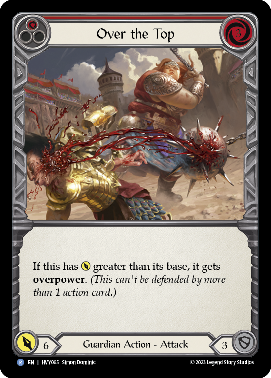 Over the Top (Red) [HVY065] (Heavy Hitters) | Boutique FDB TCG