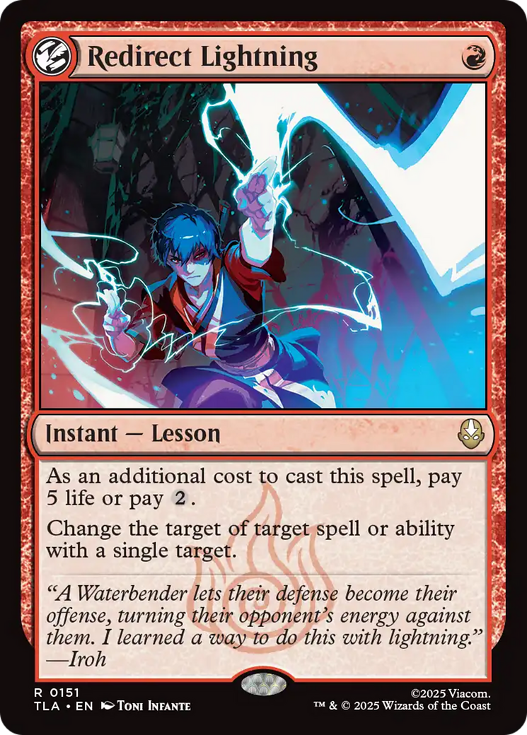 Redirect Lightning [Avatar: The Last Airbender] | Boutique FDB TCG