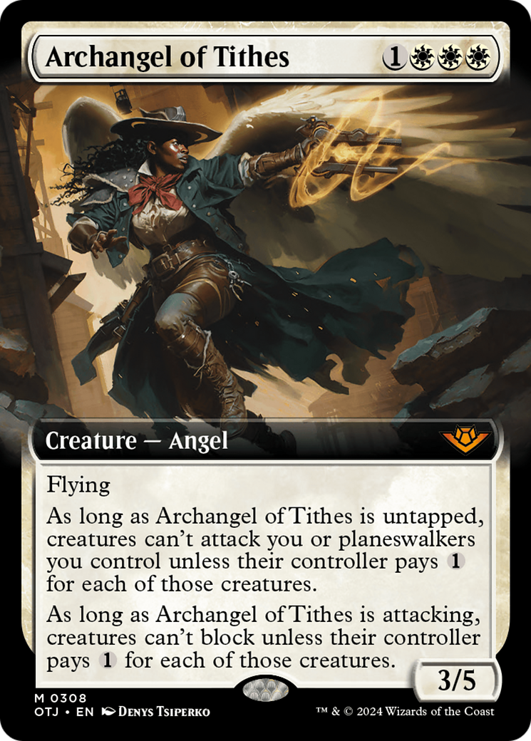 Archangel of Tithes (Extended Art) [Outlaws of Thunder Junction] | Boutique FDB TCG