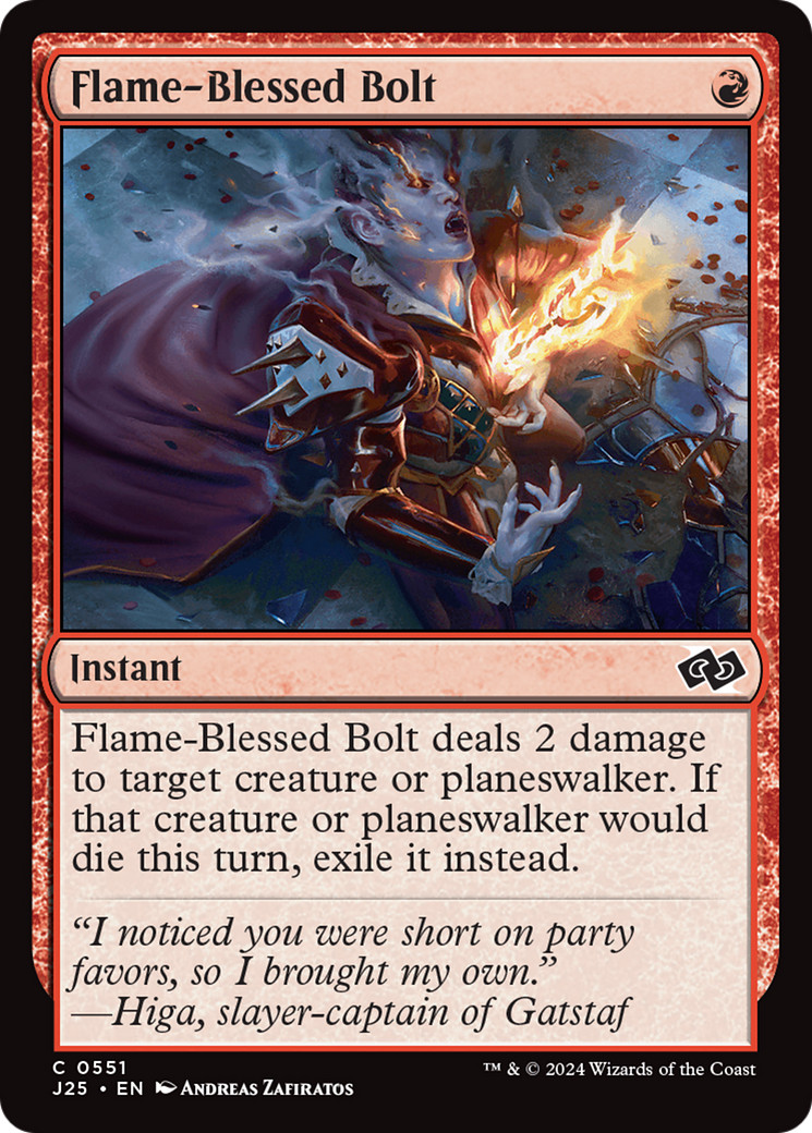 Flame-Blessed Bolt [Foundations Jumpstart] | Boutique FDB TCG