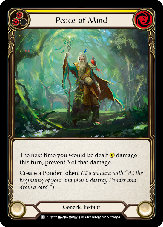 Peace of Mind (Yellow) [OUT232] (Outsiders)  Rainbow Foil | Boutique FDB TCG