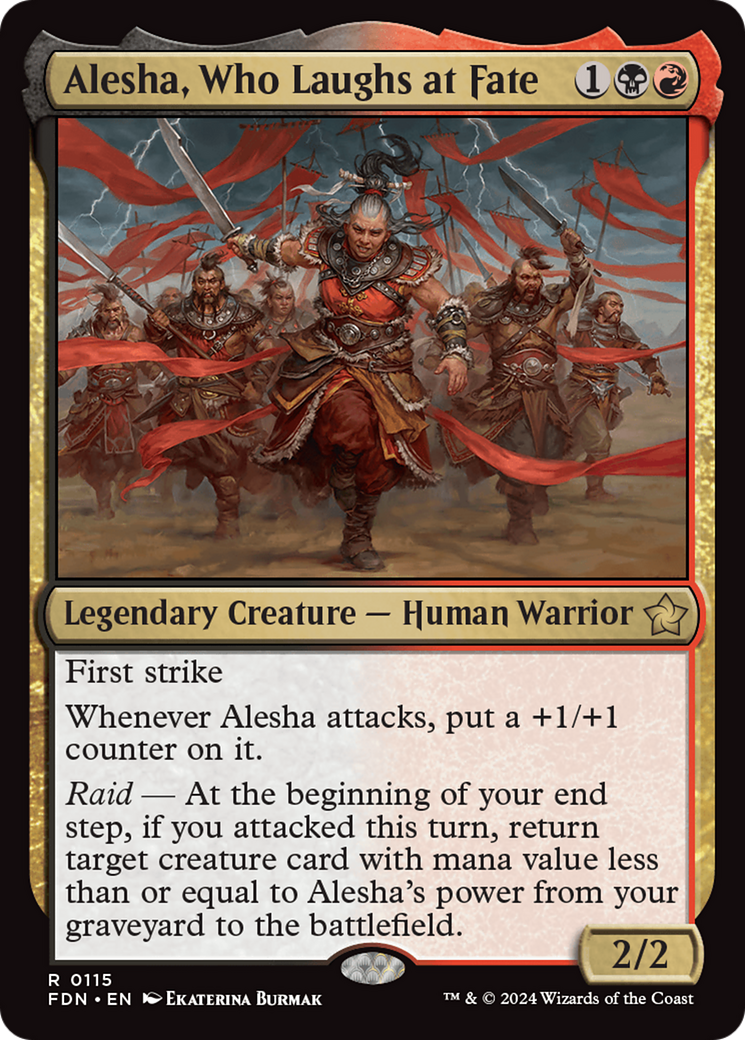 Alesha, Who Laughs at Fate [Foundations] | Boutique FDB TCG