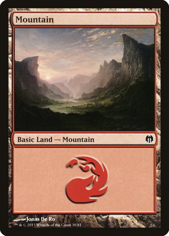 Mountain (36) [Duel Decks: Heroes vs. Monsters] | Boutique FDB TCG