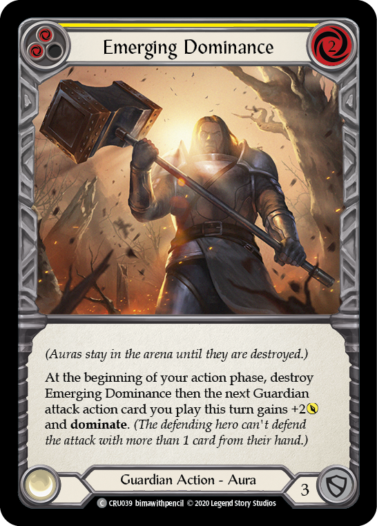 Emerging Dominance (Yellow) [CRU039] (Crucible of War)  1st Edition Normal | Boutique FDB TCG
