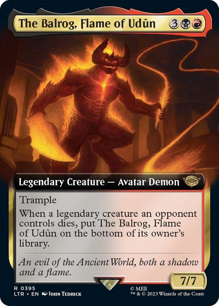 The Balrog, Flame of Udun (Extended Art) [The Lord of the Rings: Tales of Middle-Earth] | Boutique FDB TCG