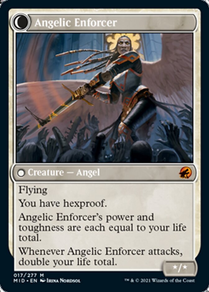 Enduring Angel // Angelic Enforcer [Innistrad: Midnight Hunt] | Boutique FDB TCG