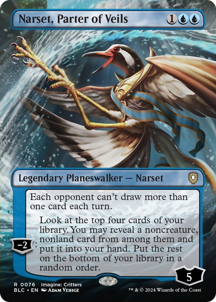 Narset, Parter of Veils (Borderless) [Bloomburrow Commander] | Boutique FDB TCG