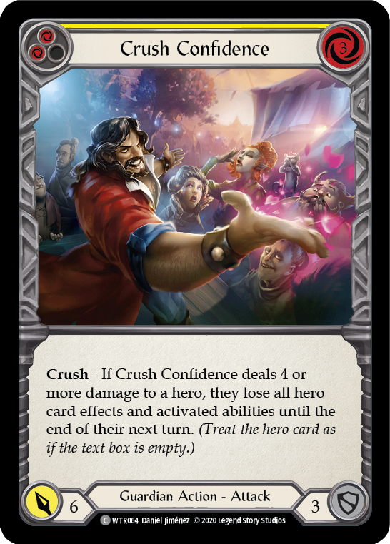 Crush Confidence (Yellow) [U-WTR064] (Welcome to Rathe Unlimited)  Unlimited Normal | Boutique FDB TCG