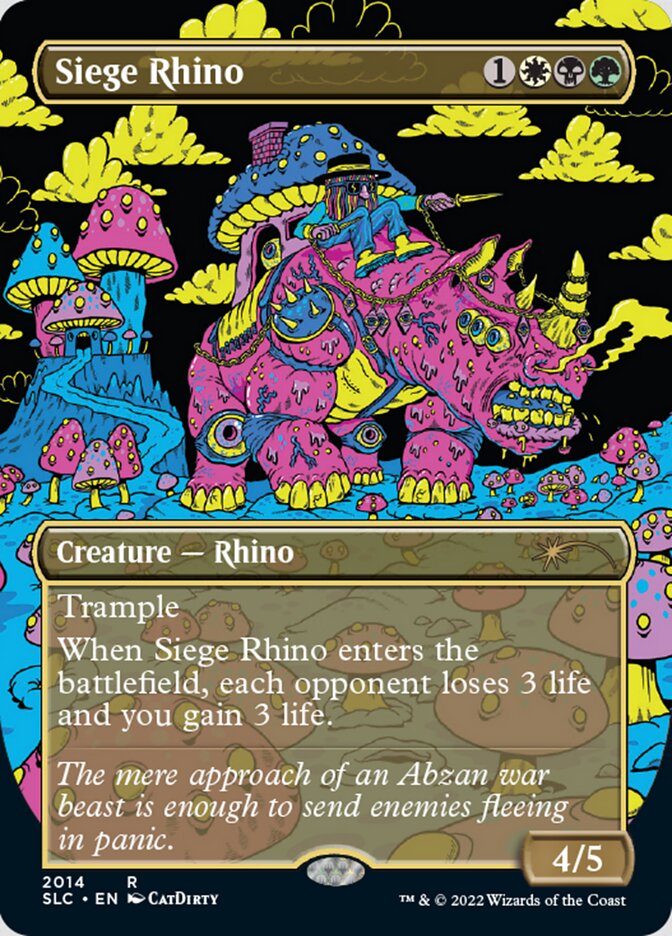 Siege Rhino (Borderless) [Secret Lair Countdown Kit] | Boutique FDB TCG
