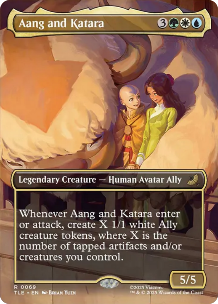 Aang and Katara (Borderless) [Avatar: The Last Airbender: Eternal-Legal] | Boutique FDB TCG