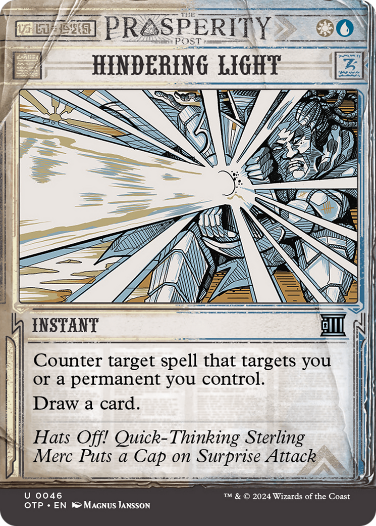 Hindering Light [Outlaws of Thunder Junction: Breaking News] | Boutique FDB TCG