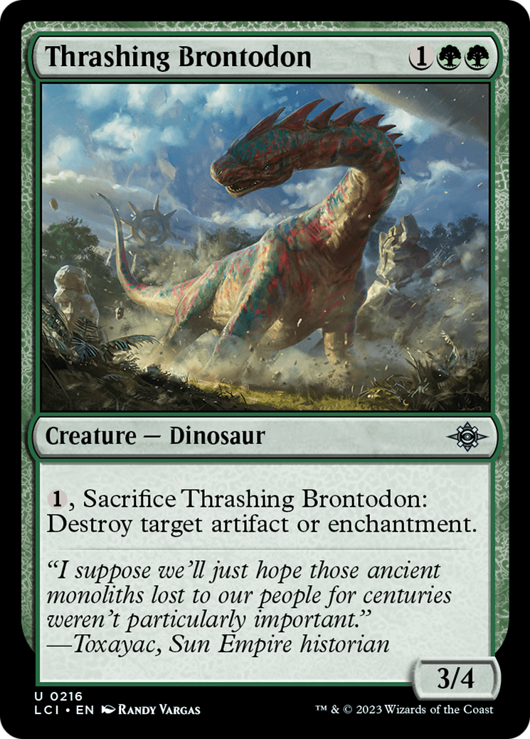 Thrashing Brontodon [The Lost Caverns of Ixalan] | Boutique FDB TCG