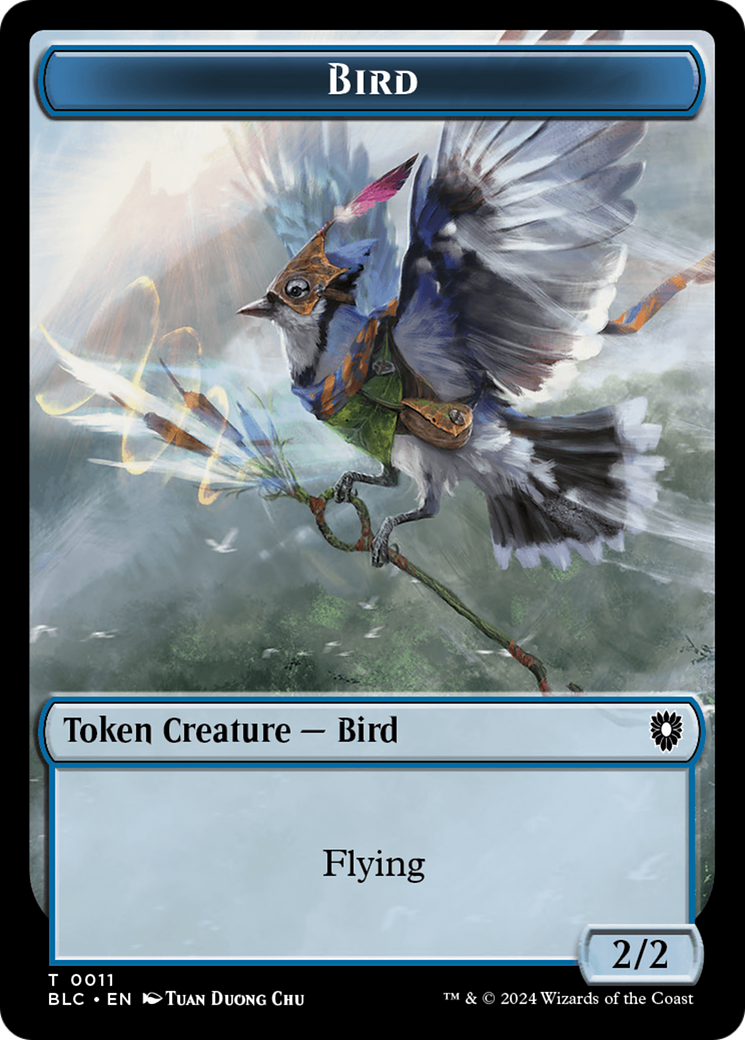 Bird (011) // Fish Double-Sided Token [Bloomburrow Commander Tokens] | Boutique FDB TCG