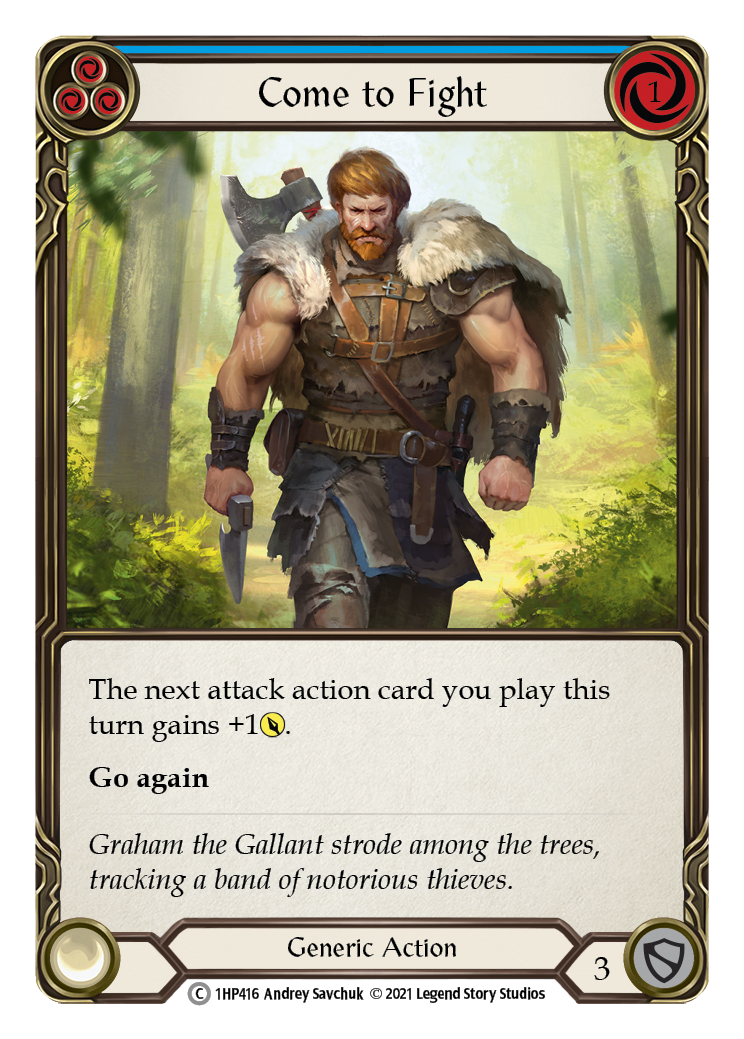 Come to Fight (Blue) [1HP416] (History Pack 1) | Boutique FDB TCG