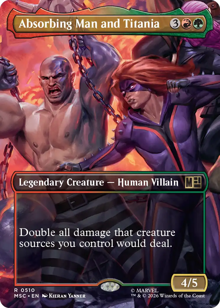 Absorbing Man and Titania (Borderless) [Marvel Super Heroes Commander] | Boutique FDB TCG