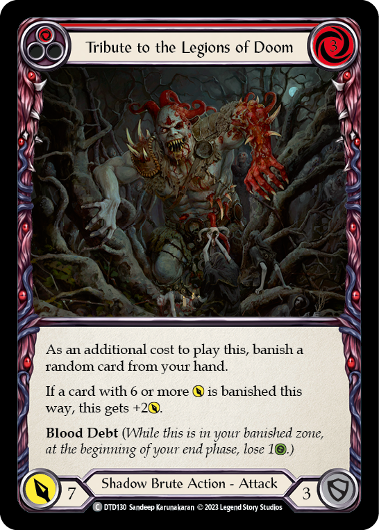 Tribute to the Legions of Doom (Red) [DTD130] (Dusk Till Dawn) | Boutique FDB TCG