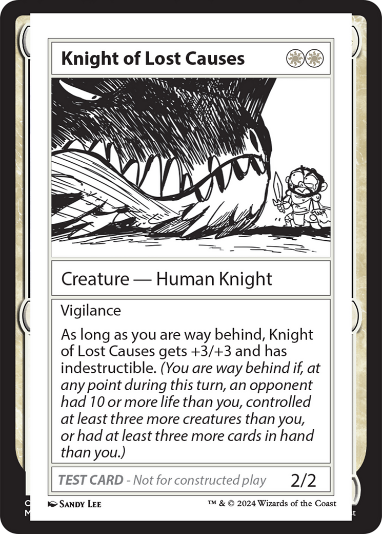 Knight of Lost Causes [Mystery Booster 2 Playtest Cards] | Boutique FDB TCG