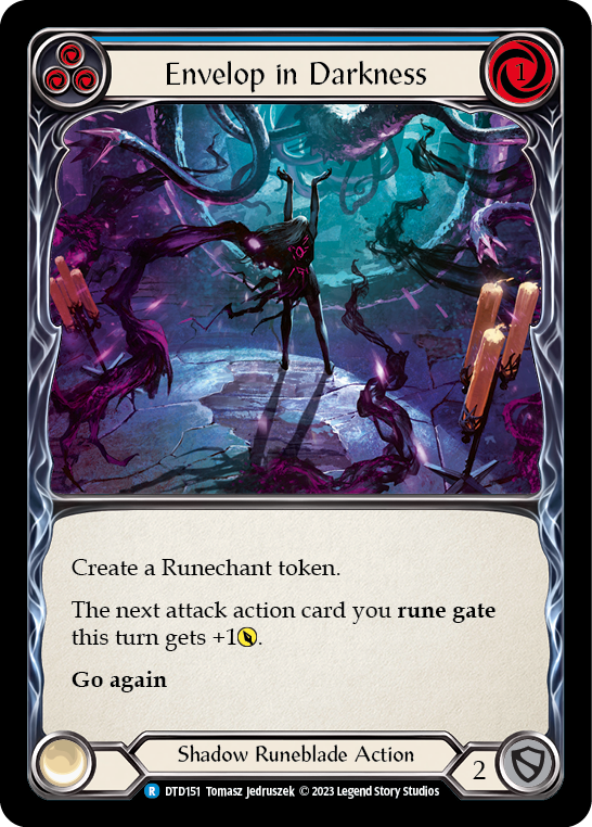 Envelop in Darkness (Blue) [DTD151] (Dusk Till Dawn)  Rainbow Foil | Boutique FDB TCG