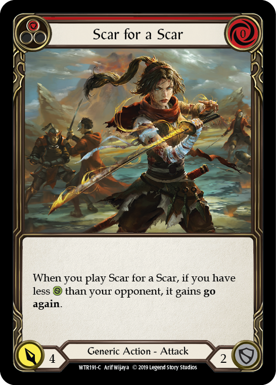 Scar for a Scar (Red) [WTR191-C] (Welcome to Rathe)  Alpha Print Normal | Boutique FDB TCG
