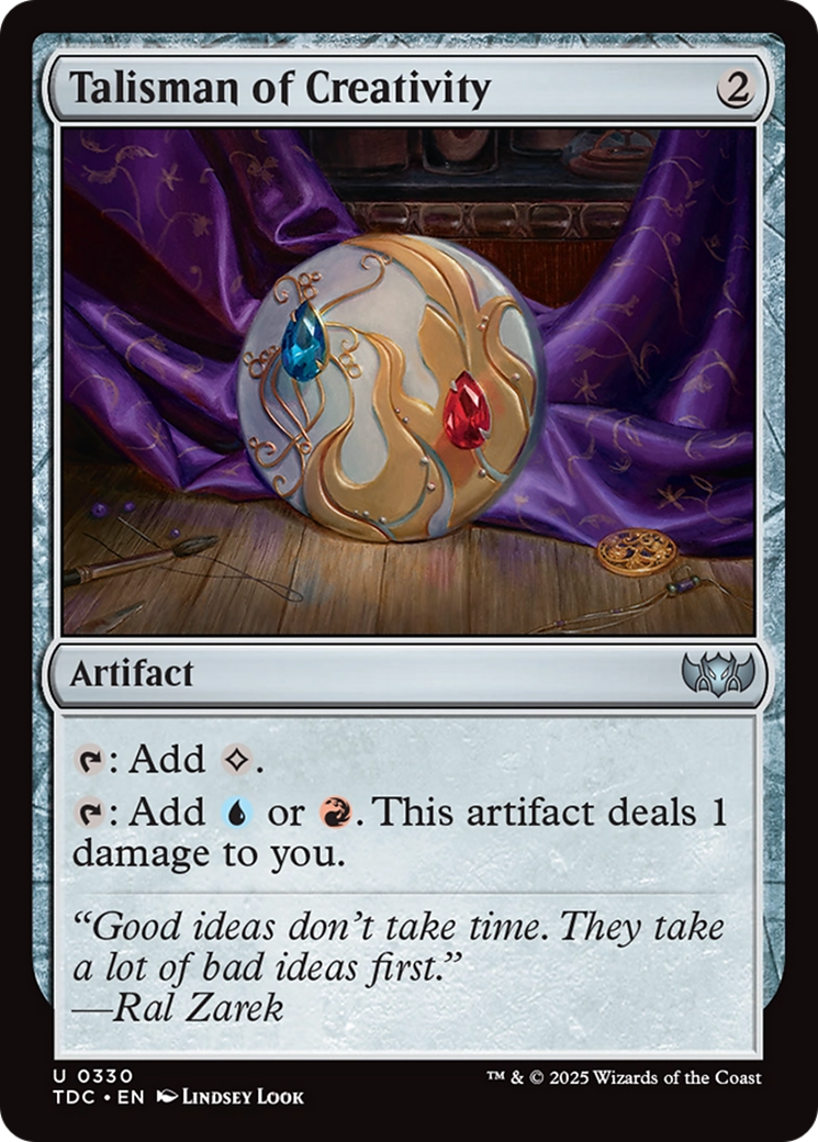 Talisman of Creativity [Tarkir: Dragonstorm Commander] | Boutique FDB TCG