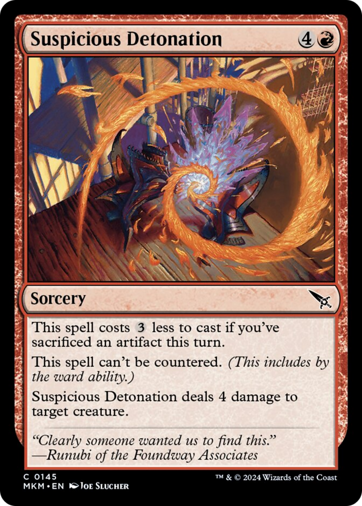 Suspicious Detonation [Murders at Karlov Manor] | Boutique FDB TCG