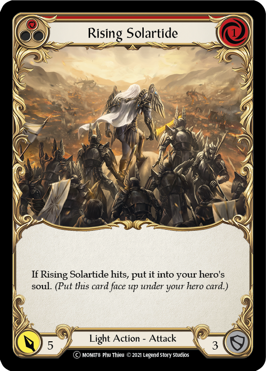Rising Solartide (Red) [U-MON078-RF] (Monarch Unlimited)  Unlimited Rainbow Foil | Boutique FDB TCG