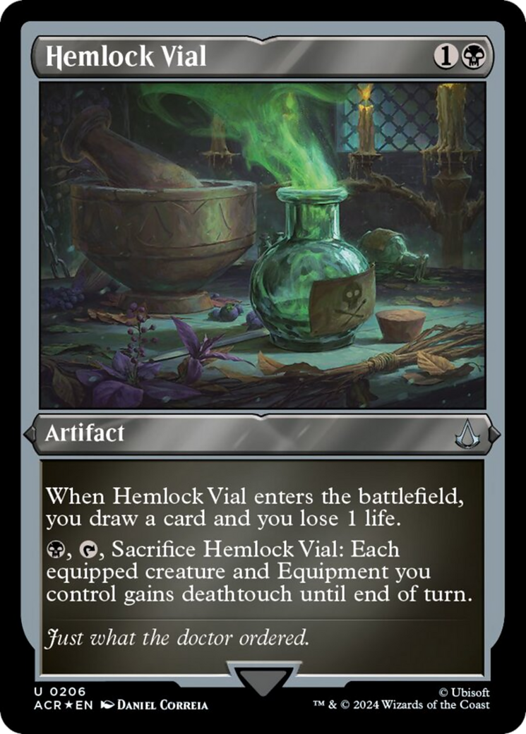 Hemlock Vial (Foil Etched) [Assassin's Creed] | Boutique FDB TCG