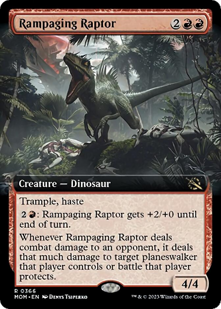 Rampaging Raptor (Extended Art) [March of the Machine] | Boutique FDB TCG