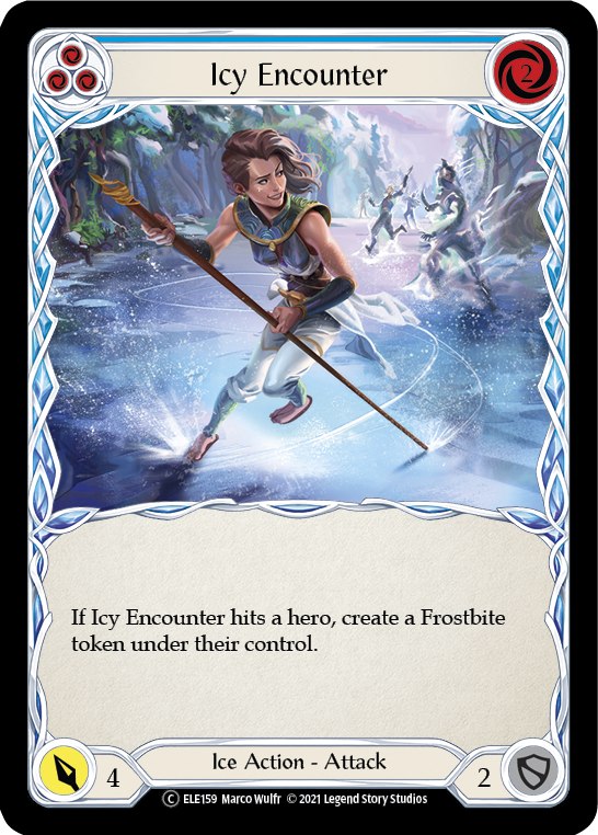 Icy Encounter (Blue) [U-ELE159] (Tales of Aria Unlimited)  Unlimited Rainbow Foil | Boutique FDB TCG