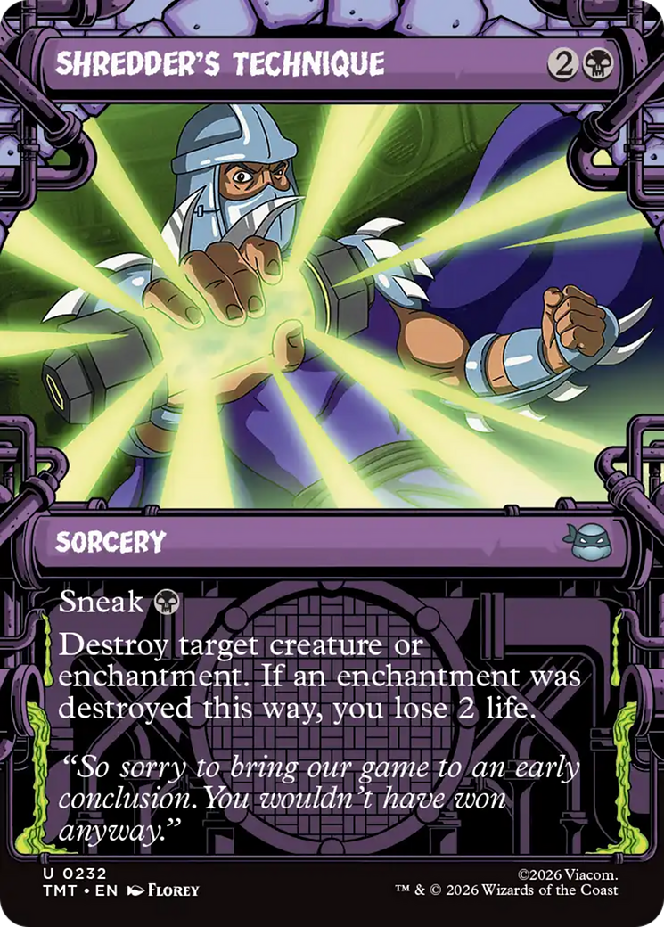 Shredder's Technique (Showcase) [Teenage Mutant Ninja Turtles] | Boutique FDB TCG