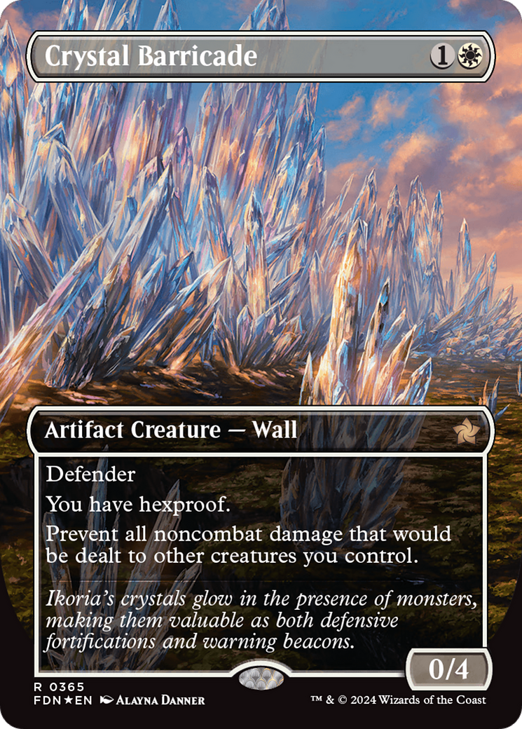 Crystal Barricade (Borderless) (Mana Foil) [Foundations] | Boutique FDB TCG