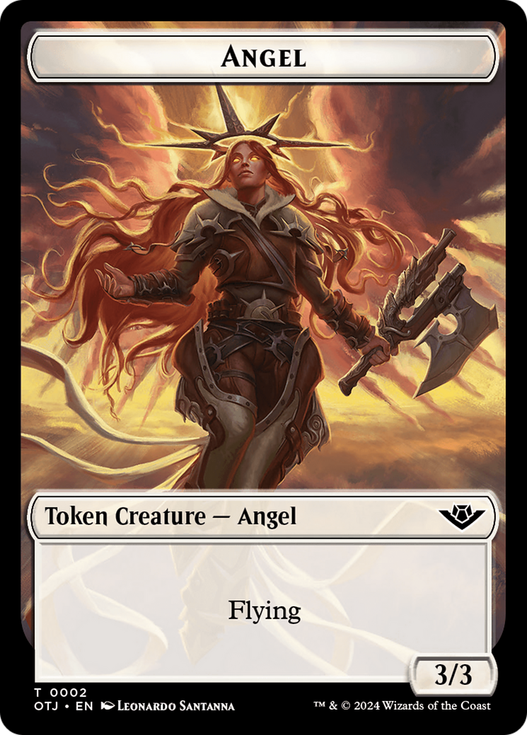 Angel Token [Outlaws of Thunder Junction Tokens] | Boutique FDB TCG