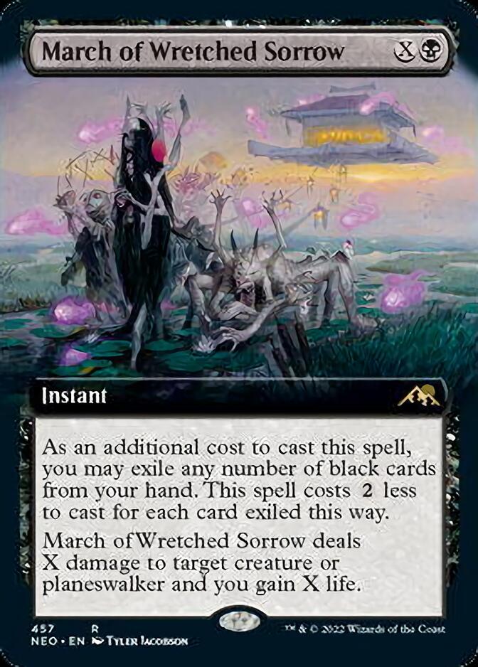 March of Wretched Sorrow (Extended Art) [Kamigawa: Neon Dynasty] | Boutique FDB TCG