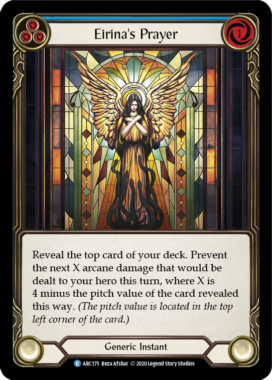 Eirina's Prayer (Blue) [U-ARC175] (Arcane Rising Unlimited)  Unlimited Normal | Boutique FDB TCG