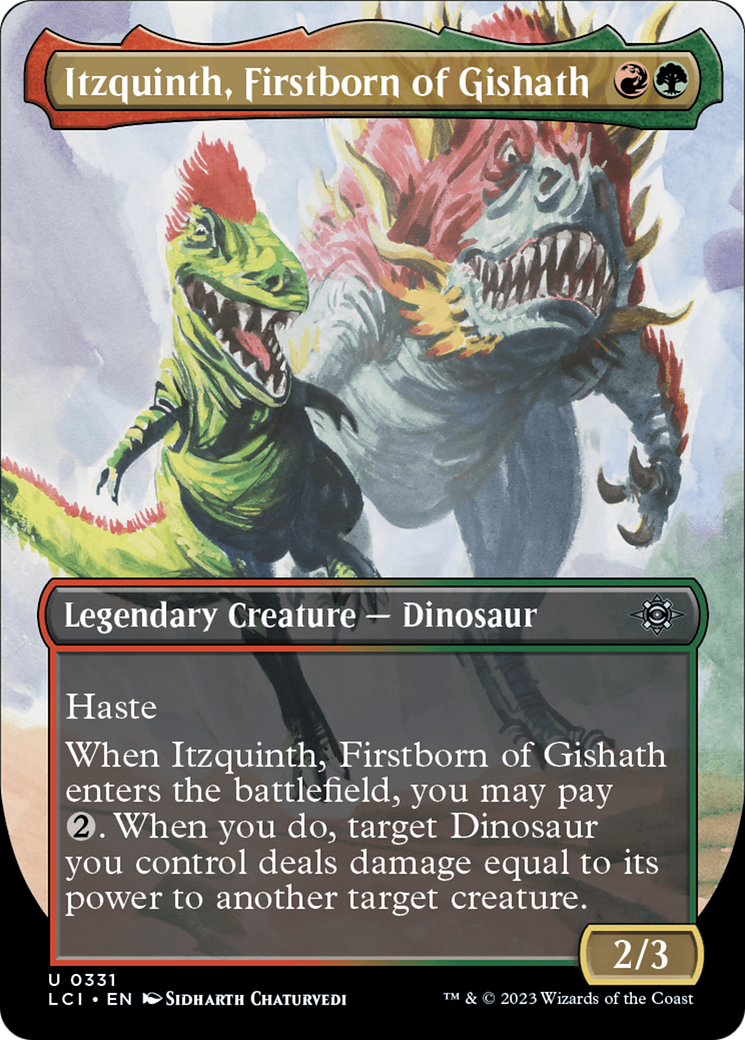 Itzquinth, Firstborn of Gishath (Borderless) [The Lost Caverns of Ixalan] | Boutique FDB TCG