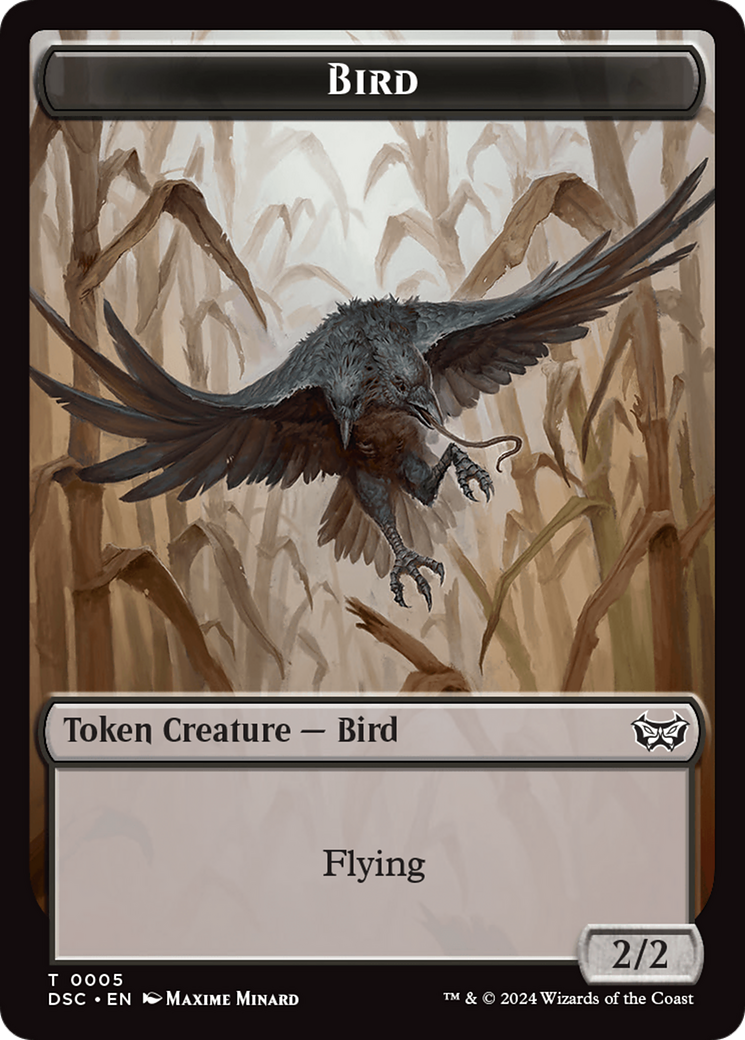 Demon // Bird Double-Sided Token [Duskmourn: House of Horror Commander Tokens] | Boutique FDB TCG