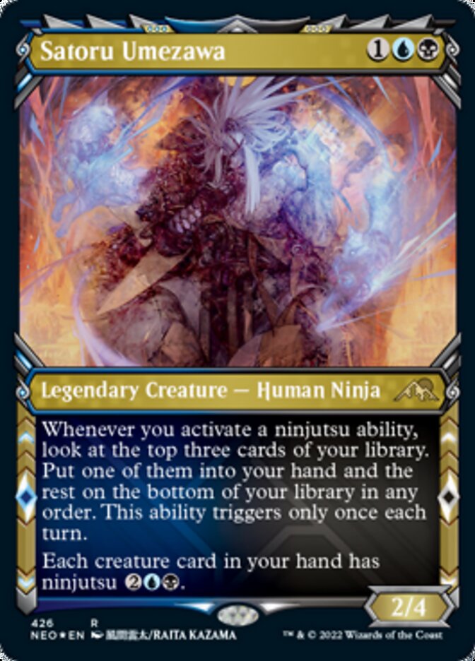 Satoru Umezawa (Showcase) (Foil Etched) [Kamigawa: Neon Dynasty] | Boutique FDB TCG