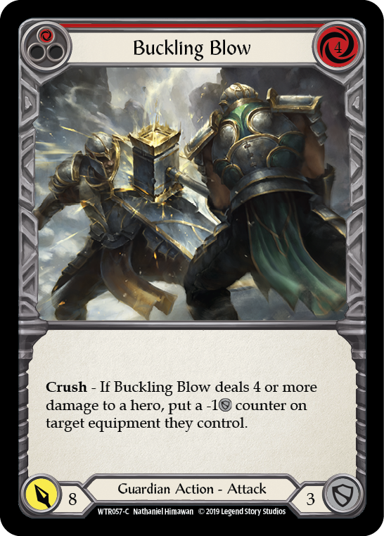 Buckling Blow (Red) [WTR057-C] (Welcome to Rathe)  Alpha Print Normal | Boutique FDB TCG
