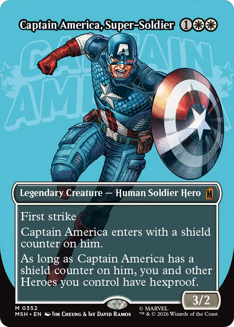 Captain America, Super-Soldier (Borderless) (0352) [Marvel Super Heroes] | Boutique FDB TCG