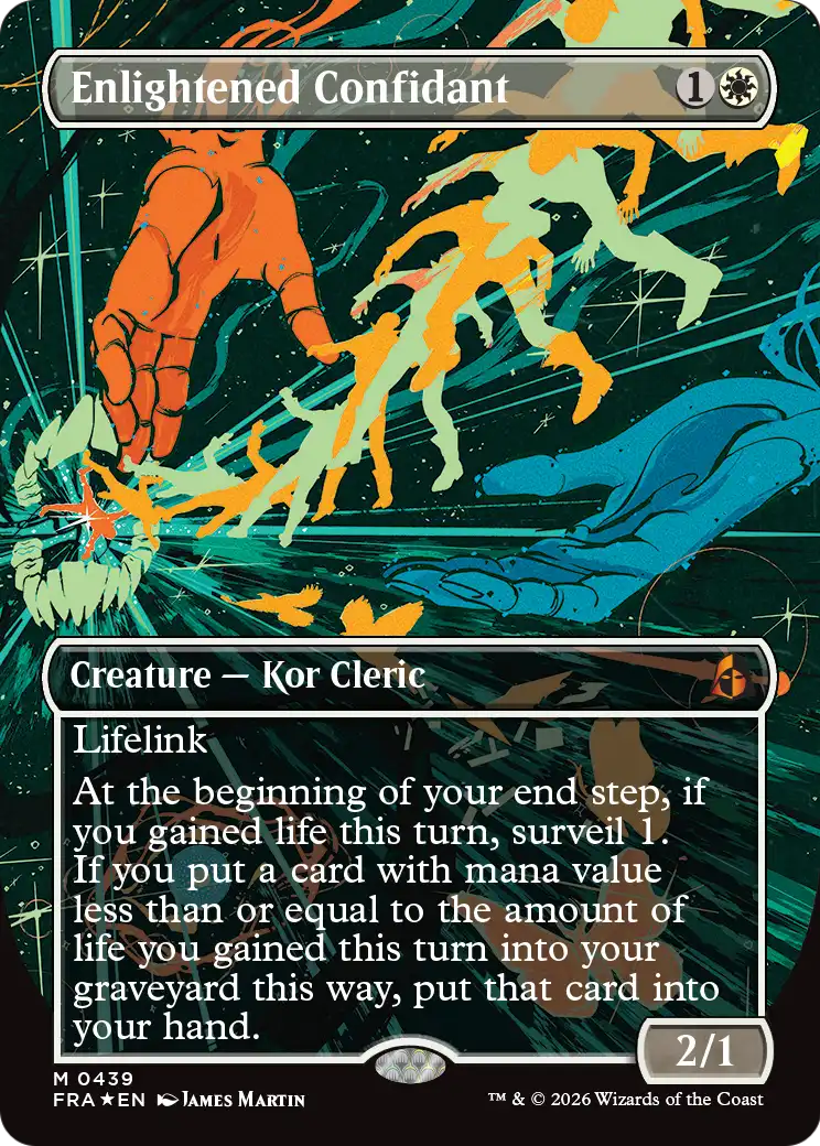Enlightened Confidant (Borderless) (0439) [Reality Fracture] | Boutique FDB TCG