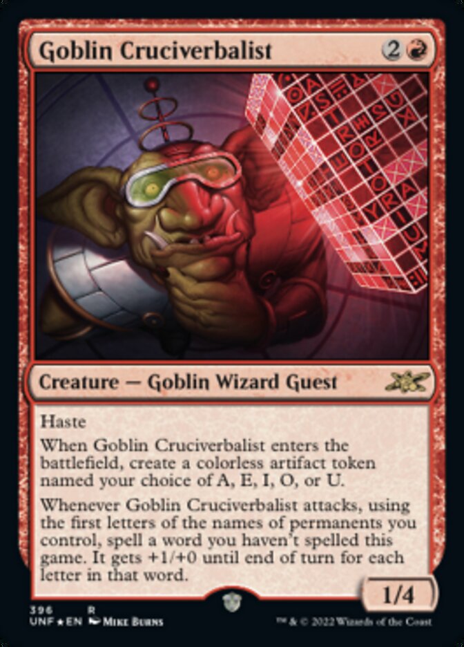 Goblin Cruciverbalist (Galaxy Foil) [Unfinity] | Boutique FDB TCG