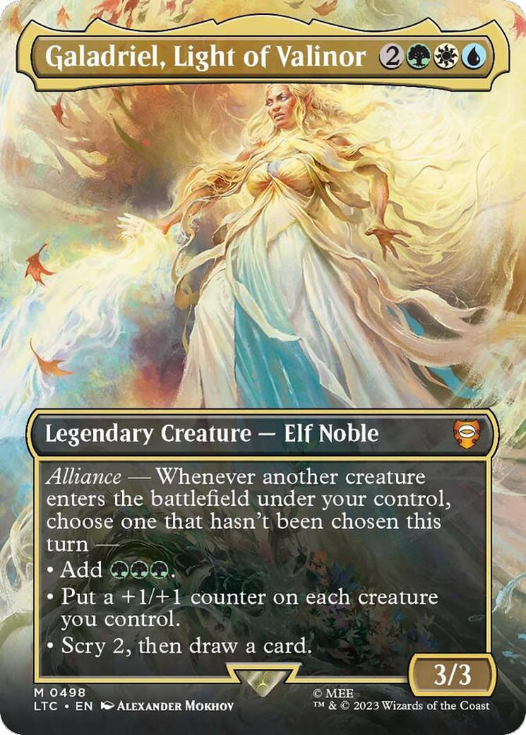 Galadriel, Light of Valinor (Borderless) [The Lord of the Rings: Tales of Middle-Earth Commander] | Boutique FDB TCG